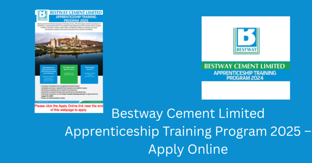 Bestway Cement Limited Apprenticeship Training Program 2025 – Apply Online